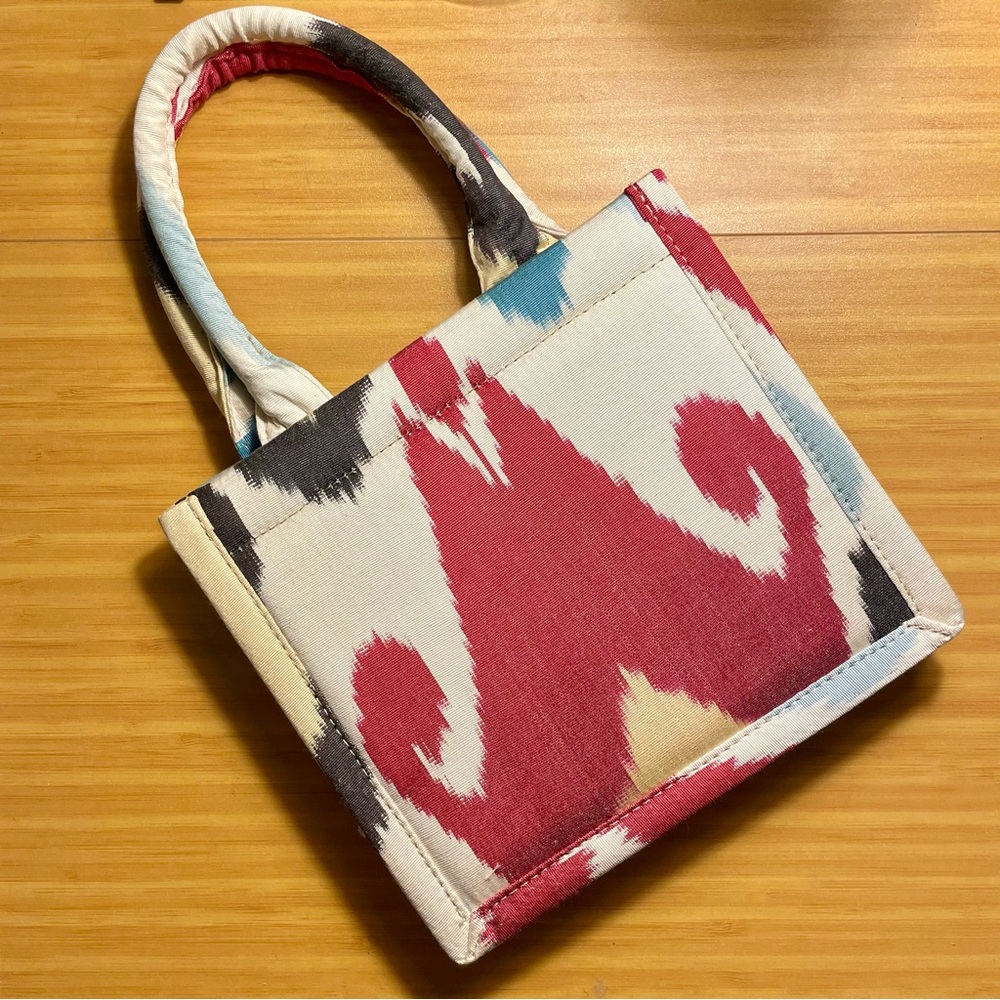 IKAT SILK PRINT Red & Cream Tote Bag